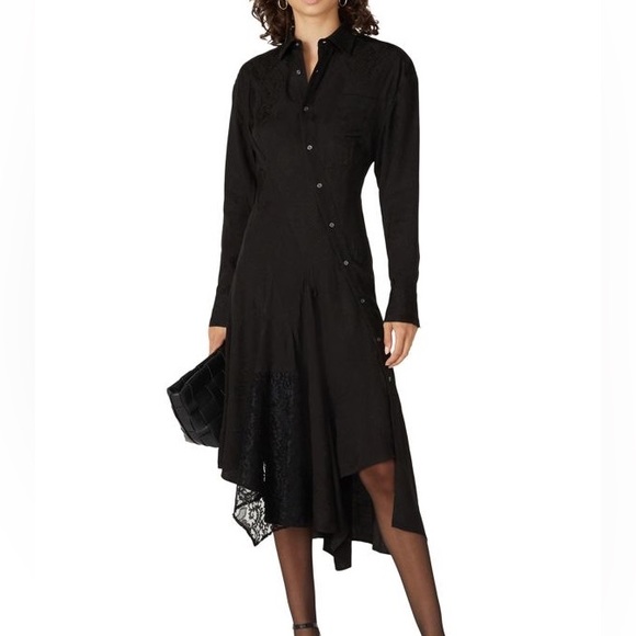 KOCHE COLLECTIVE Asymmetric Dress Black Size 2 - Picture 1 of 15
